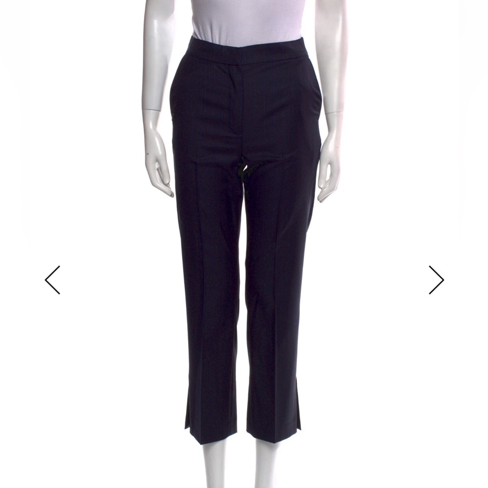 Loulou Studio Navy Pinstripe Straight Leg Pants